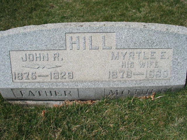 Myrtle E. Hill tombstone
